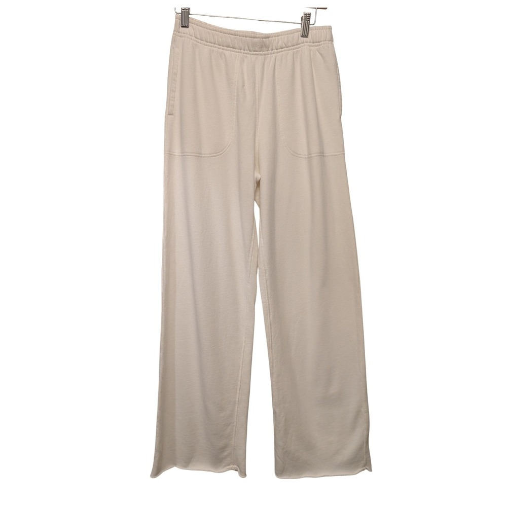 Buck Mason Natural Tropez Terry Cloth Wide Leg Pants S Minimalist Lounge Cozy